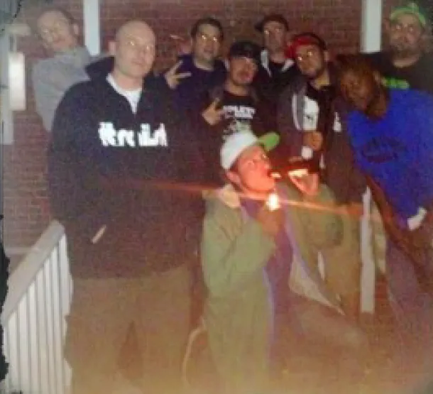 A large group of Maine hip-hop artists gathered together during the Peter Sparker episode