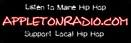 Original Appleton Radio banner reading Listen to Maine Hip Hop and Support Local Hip Hop
